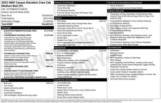 GMC Canyon 2023 4x2 Elevation 4 puertas Cabina Crew 5 pies. Caja corta