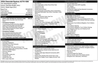 Chevrolet Equinox 2026 ACTIV 4 puertas SUV