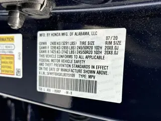 Honda Passport 2020 AWD EX-L 4dr SUV