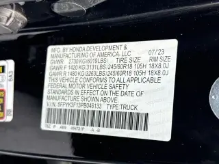 Honda Ridgeline 2023 AWD Sport 4p Camión Crew 5.3 ft. SB