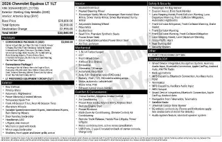 Chevrolet Equinox 2026 LT 4p SUV