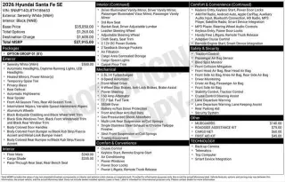 Hyundai SANTA FE 2026 SE SUV 4p