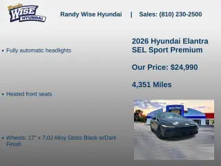 Hyundai ELANTRA 2026 SEL Sport Premium 4p Sedan