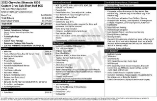 Chevrolet Silverado 1500 2022 4x2 Custom 4dr Crew Cab 5.8 ft. SB