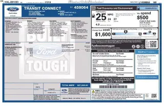 Ford Transit Connect 2020 XL 4 puertas LWB Mini-Van de carga con puertas traseras de carga