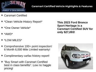 Ford Bronco Sport 2023 AWD Heritage 4p SUV