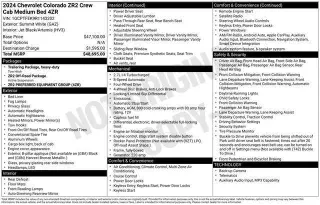 Chevrolet Colorado 2024 4x4 ZR2 4p Cabina de Tripulación 5 pies de caja larga