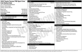 Toyota Tacoma 2022 4x4 TRD Sport 4p Doble Cabina 5.0 ft CB 6M