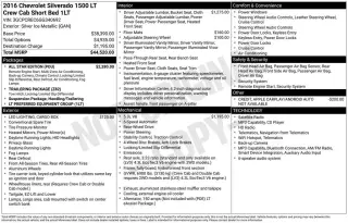 Chevrolet Silverado 1500 2016 4x2 LT 4p. Cabina Completa de Tripulación 5,8 pies CB