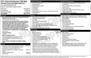 Chevrolet Silverado 1500 2021 4x4 High Country 4p. Cabina Completa 5.8 ft. CB