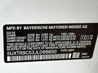 BMW X3 2018 AWD xDrive30i 4p SUV