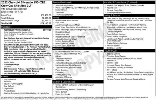 Chevrolet Silverado 1500 2022 4x4 ZR2 4p. Cabina Completa 5.8 pies. ST