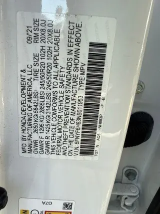 Honda Pilot 2022 AWD Touring 4dr SUV con Asientos Capitanes Traseros