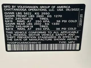 Volkswagen Atlas 2022 SE 4p SUV