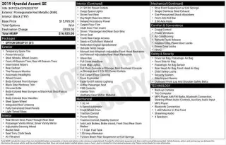 Hyundai ACCENT 2019 SE 4p Sedan 6A