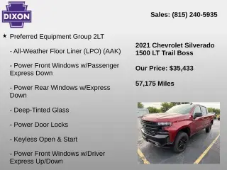Chevrolet Silverado 1500 2021 4x4 LT Trail Boss 4p. Cabina Doble 6,6 pies. Caja SB