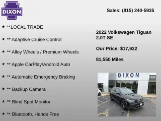 Volkswagen Tiguan 2022 AWD SE 4Motion 4p SUV