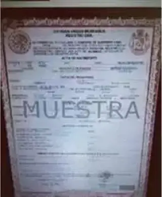 Acta de Nacimiento Mexicana