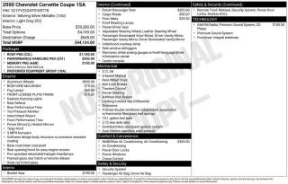 Chevrolet Corvette 2000 2p Coupe