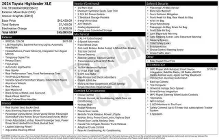 Toyota Highlander 2024 XLE SUV 4p.