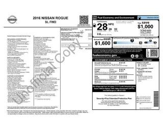 Nissan Rogue 2016 SL 4p Crossover