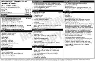 Chevrolet Colorado 2023 4x4 Z71 Cabina Doble 4 pnas. Cama Corta 5 pies