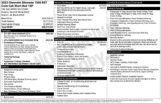 Chevrolet Silverado 1500 2023 4x4 RST 4 puertas Cabina Doble Caja Corta de 5.8 pies
