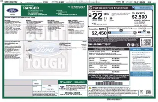Ford Ranger 2024 4x2 XL Cabina Doble (SuperCrew) de 4 puertas y caja de 1.5 m (5.0 ft)