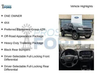 Chevrolet Colorado 2019 4x4 ZR2 4p. Crew Cab 5 ft. CB
