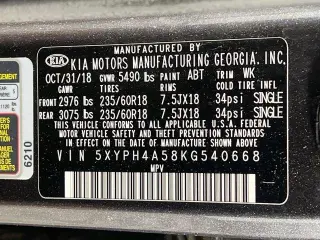 Kia Sorento 2019 EX V6 4p SUV