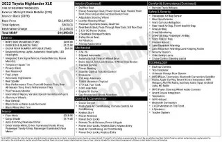 Toyota Highlander 2022 AWD XLE 4p SUV