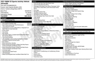 BMW X3 2021 sDrive30i Vehículo de Actividades Deportivas de 4 puertas