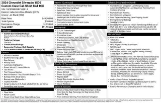 Chevrolet Silverado 1500 2024 4x4 Custom 4dr Crew Cab 5,8 pies SB