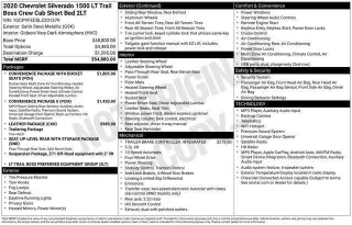 Chevrolet Silverado 1500 2020 4x4 LT Trail Boss 4dr Crew Cab 5.8 ft. SB