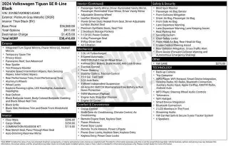 Volkswagen Tiguan 2024 AWD SE R-Line Black 4Motion 4p SUV