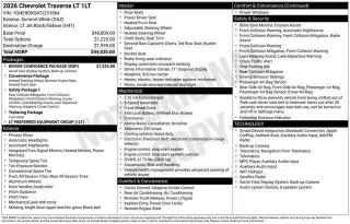 Chevrolet Traverse 2026 LT 4p SUV