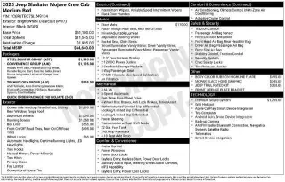 Jeep Gladiator 2025 4x4 Mojave 4p Crew Cab 5.0 ft. SB