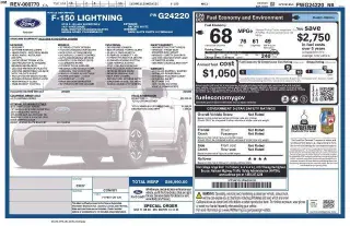 Ford F-150 Lightning 2023 AWD XLT 4p SuperCrew 5.5 ft. SB