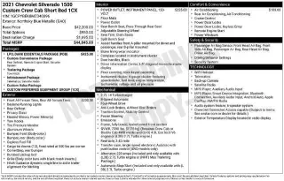Chevrolet Silverado 1500 2021 4x4 Custom 4p Camioneta de Cabina Completa 5.8 ft. SB