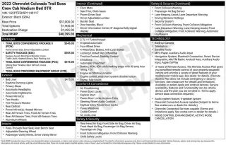 Chevrolet Colorado 2023 4x4 Trail Boss 4p. Cabina Tripla 5 pies. BA