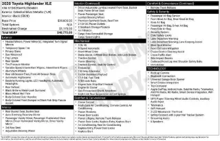 Toyota Highlander 2020 XLE 4p SUV
