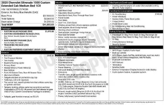 Chevrolet Silverado 1500 2020 4x4 Custom 4p Doble Cabina 6.6 pies SB