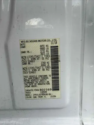 2019 Nissan NV Cargo