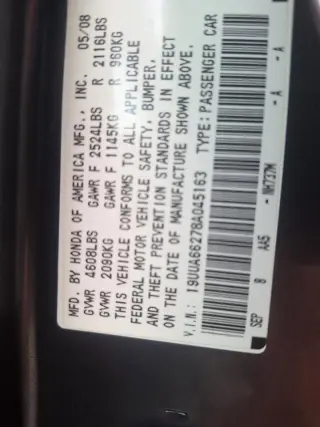 2008 Acura TL BASE