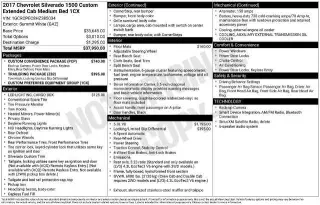 Chevrolet Silverado 1500 2017 4x2 Custom 4dr Double Cab 6.5 ft. SB