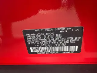 Subaru WRX 2025 AWD tS Sedán de 4 puertas