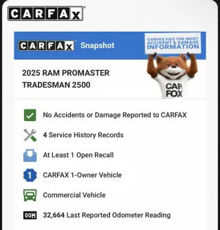 2025 RAM ProMaster Cargo Van