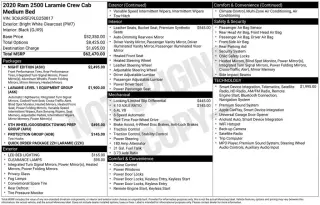 Ram 2500 2020 4x4 Laramie 4dr Crew Cab 6.3 ft. SB Pickup