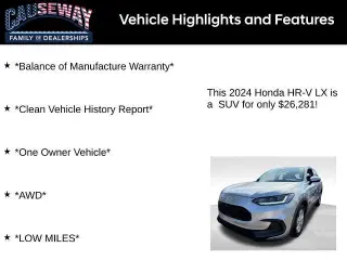 Honda HR-V 2024 AWD LX 4dr Crossover