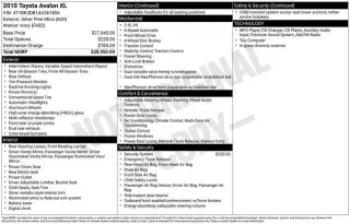 Toyota Avalon 2010 XLS 4dr Sedan